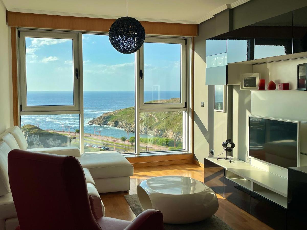 Parking, Vistas Al Mar Y Tres Habitaciones Ла-Корунья Экстерьер фото